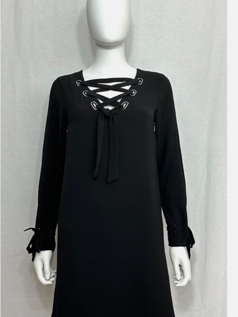 Michael Kors Lace-Up Long Sleeve Women's Dress